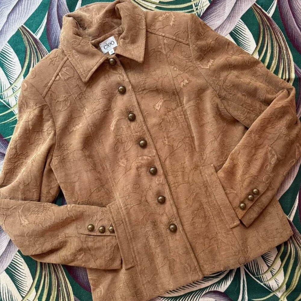 CLEO regency chic / textured floral / tailored  BLAZER jacket (perfect for fall)